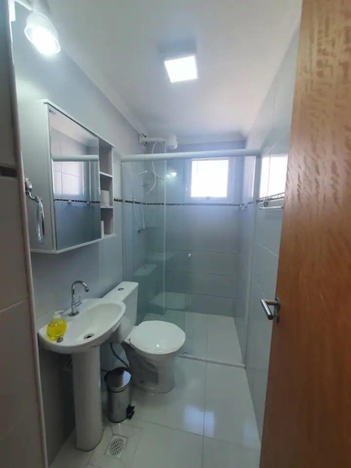 Bathroom 3, Apto com vista pro Mar sacada gourmet, Praia Grande