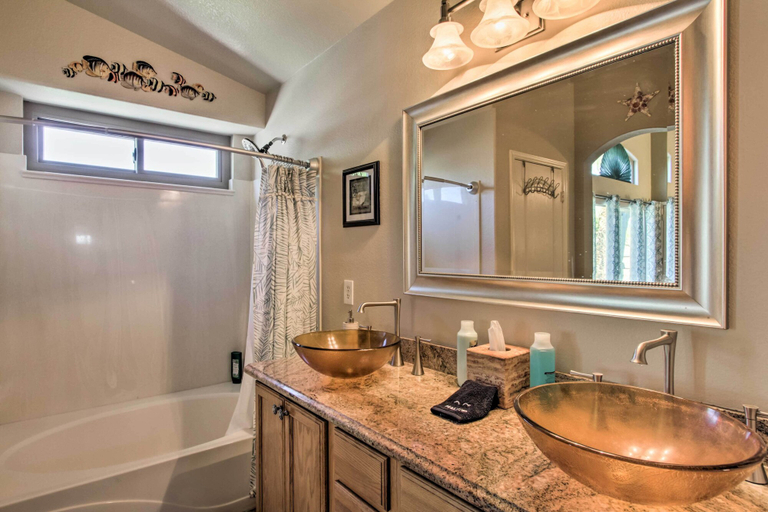 Bathroom, Sunny Surprise Home w/ Luxe Backyard Oasis!, Maricopa