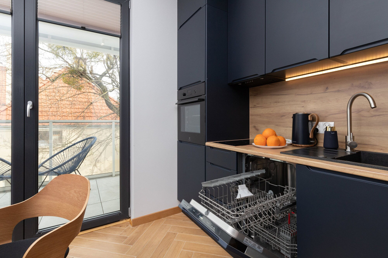 Private kitchen 5, Apartment With Parking by Renters, Gdańsk City