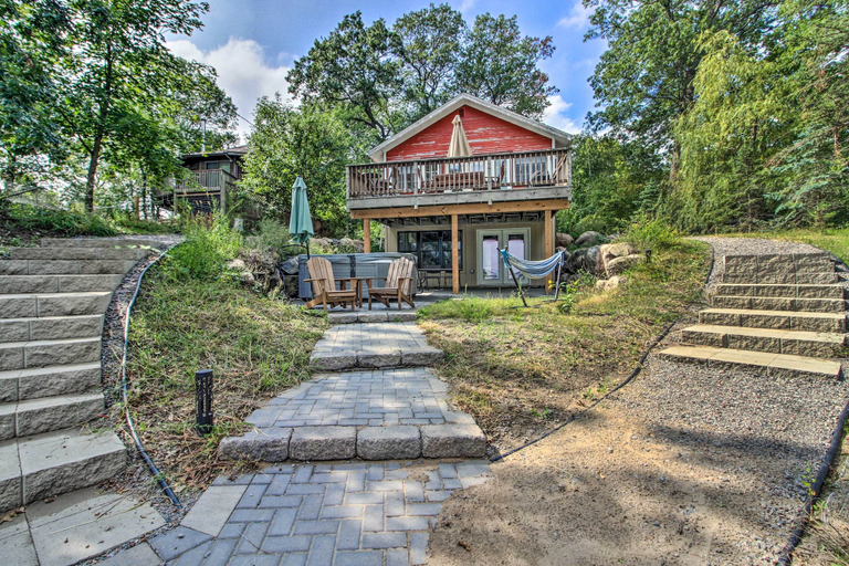 Exterior & Views 2, Lower Unit of Cabin: Shared Dock & Fire Pit!, Sherburne