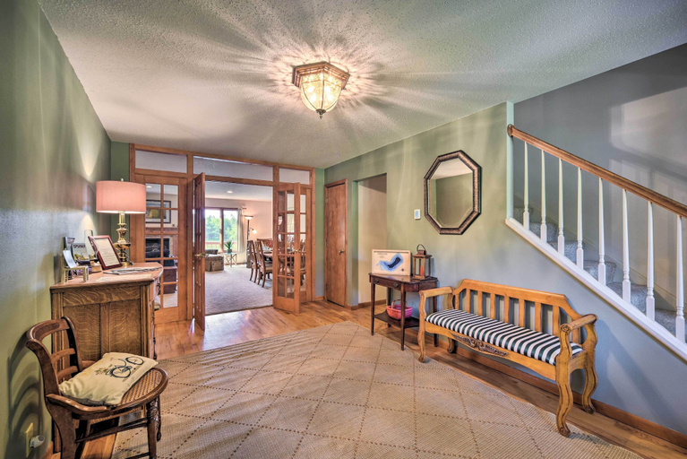 Bedroom, Lakeside Spooner Home w/ Game Room & Views!, Washburn