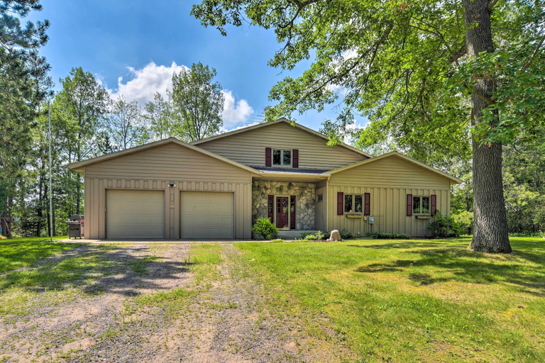 Exterior & Views 2, Lakeside Spooner Home w/ Game Room & Views!, Washburn