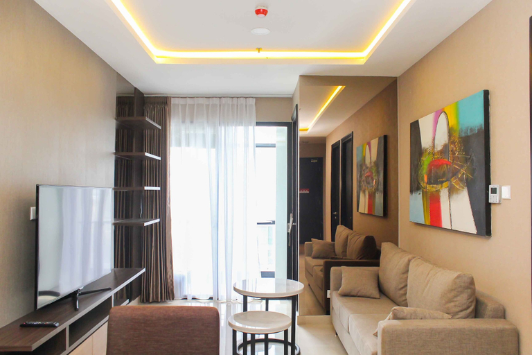 Living area 3, Stunning And Comfy 2Br + Study Room At Sudirman Suites Apartment, Jakarta Pusat