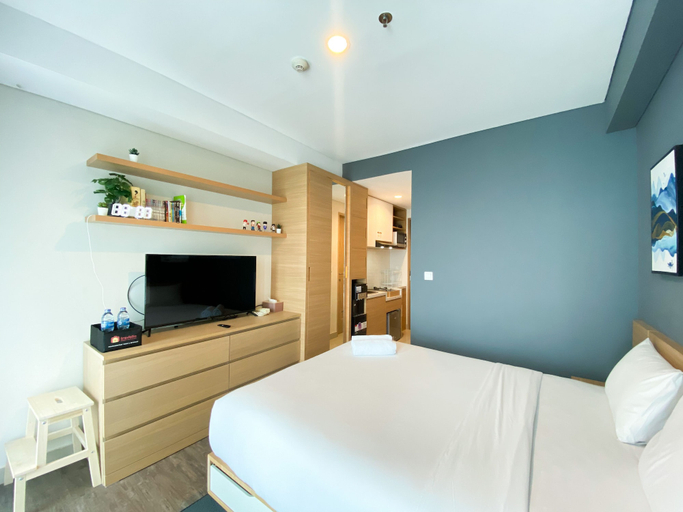 Interior, Simply Look And Warm Studio Room Tamansari Iswara Apartment, Bekasi