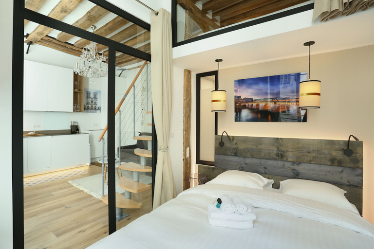 Bedroom 3, Résidence Le Marais ( Bourg Tibourg), Paris
