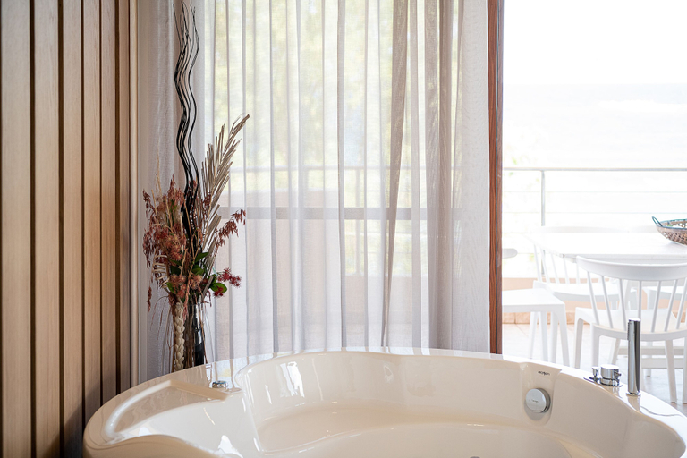 Private spa tub, Elia Seaside Nea Chora, Crete