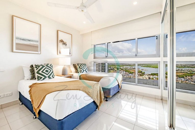 Bedroom, ZEN SEA VIEW - 2 Bedroom Penthouse, Darwin