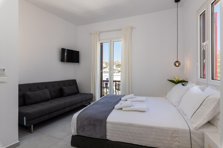 Bedroom 2, Sunset Paraportiani Rooms, South Aegean