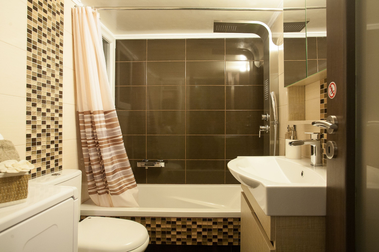 Bathroom, Gold and Blue Luxurious Apartment, Attica
