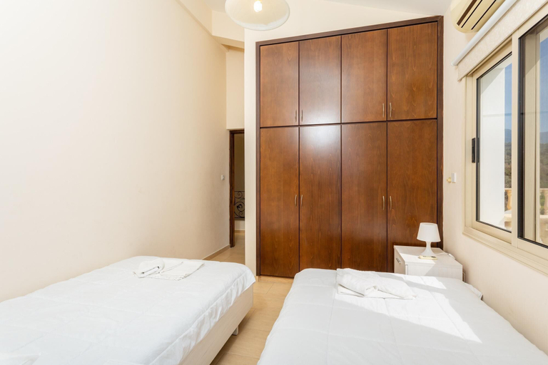 Bedroom 3, Villa Rose Large Private Pool Walk to Beach Sea Views A C Wifi - 2184