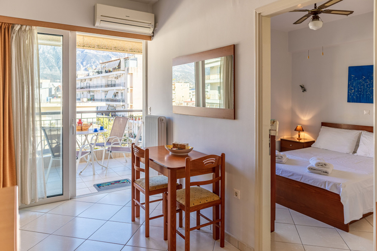 Bedroom 2, Comfy Beach Flat 10min City Center, Peloponnese