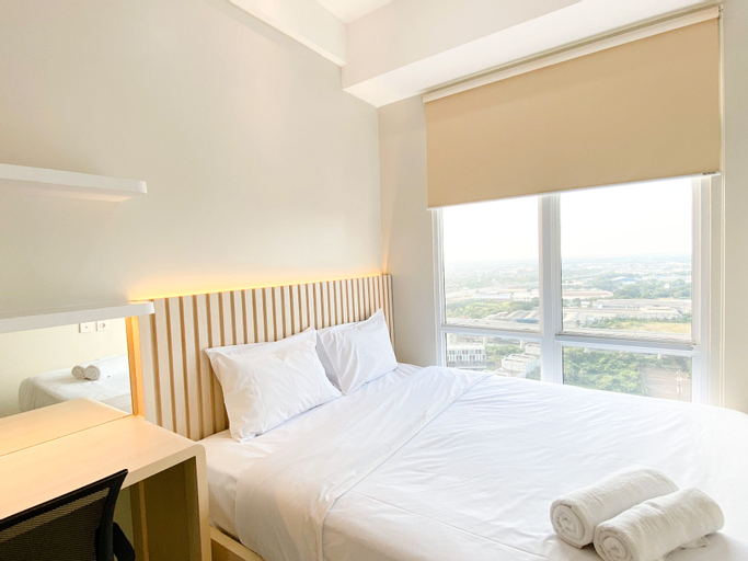 Minimalist and Cozy 1BR Vasanta Innopark Apartment By Travelio, Cikarang
