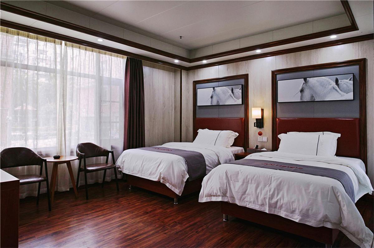 Bedroom 2, Jun Hotel Guangxi Wuzhou Changzhou District Fengye Garden, Wuzhou