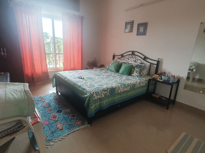 Bedroom, Stunning Cosy Apartment for 2 in Arpora,goa, North Goa