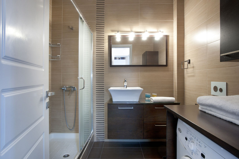 Bathroom, Glyfada, Modern Minimal Apartment, Attica