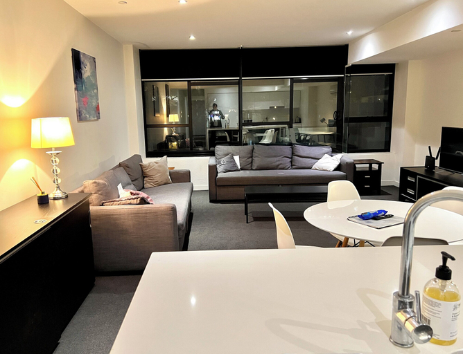 Bedroom 2, ReadySet Apartments on Little Collins, Melbourne