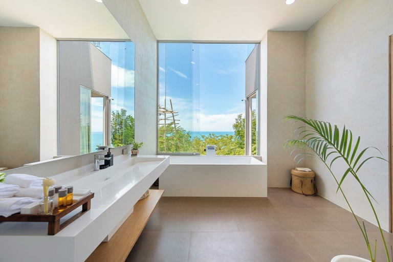 Bathroom 4, Ultra Deluxe 4br Villa Moonstar w/Pool & Oceanview, Ko Samui