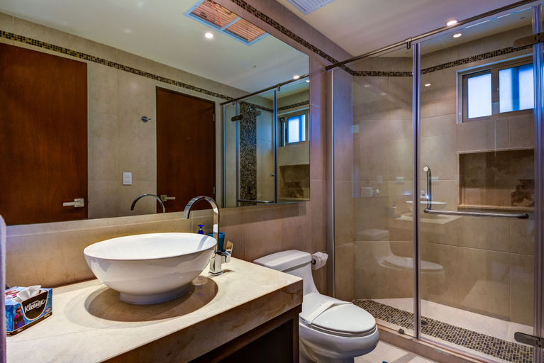 Bathroom, Villa KA AX 3 BDRM PTH rooftop sleeps 7, Cozumel