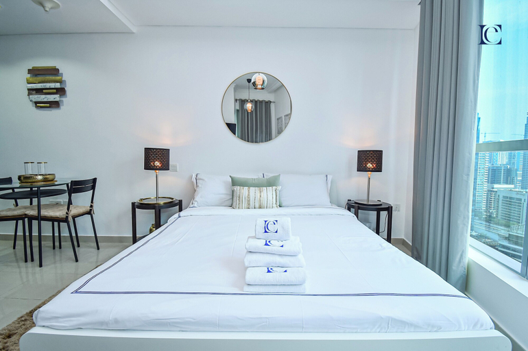 Living area 5, Brand New Studio with Marina View -PAU, Dubai