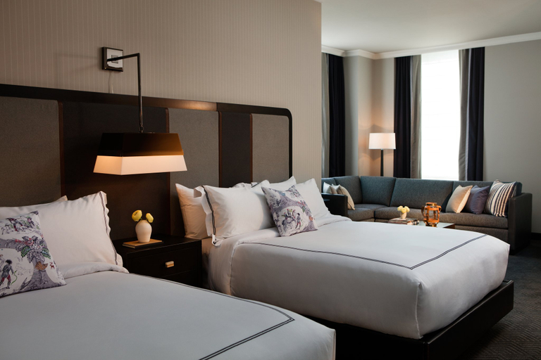 Kimpton CARDINAL HOTEL Room Type - 2 Queen Studio Suite Mobility Accessible Roll In Shower
