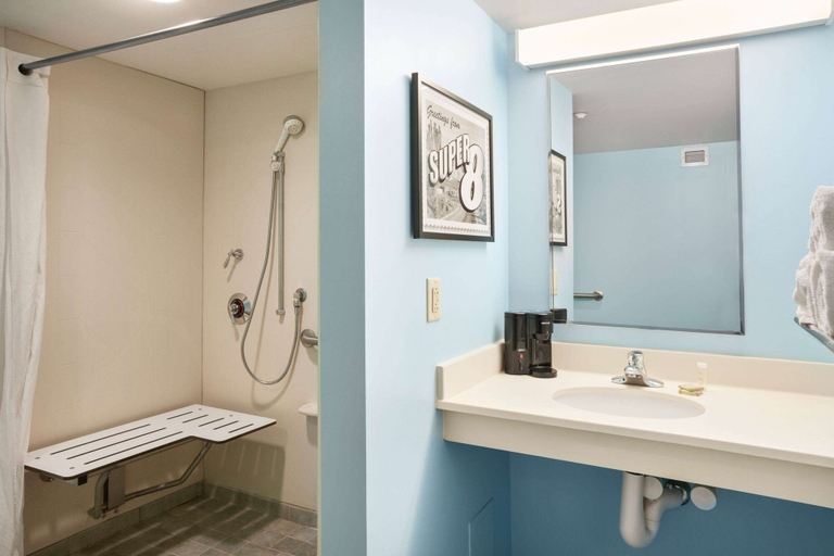 Bathroom 4, Super 8 by Wyndham Mount Laurel, Burlington