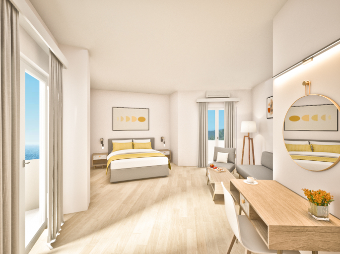 Bedroom 3, Aquamare Molyvos hotel adults only, North Aegean