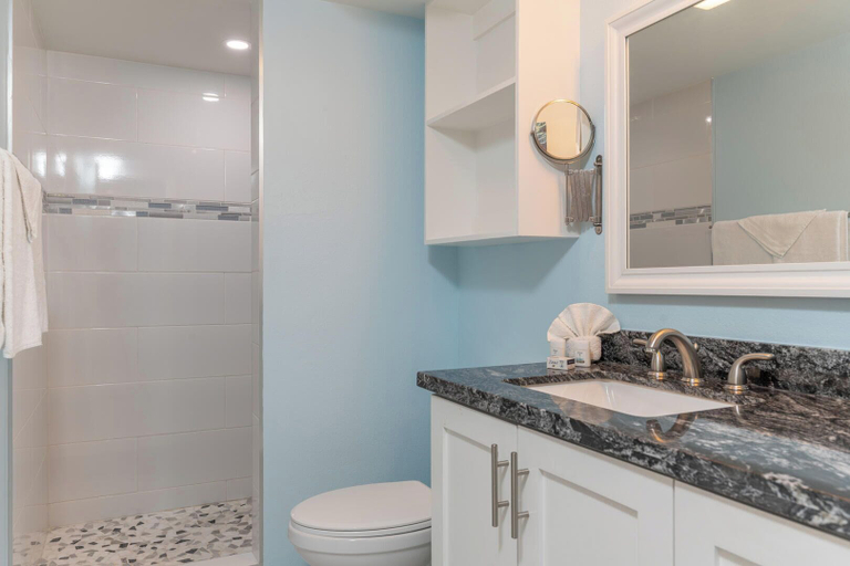 Bathroom 4, Modern Retreat, Block to Beach w Pool & Balcony, Cameron