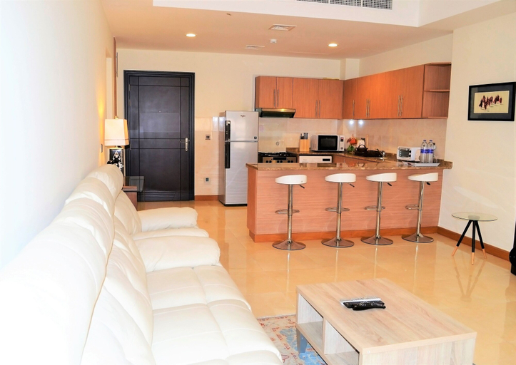 Living room 2, Stylish 1BR near MOE - MRD, Dubai