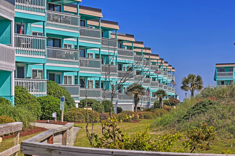 Exterior & Views 2, Walk to Beach: Ocean-View Atlantic Beach Condo!, Carteret