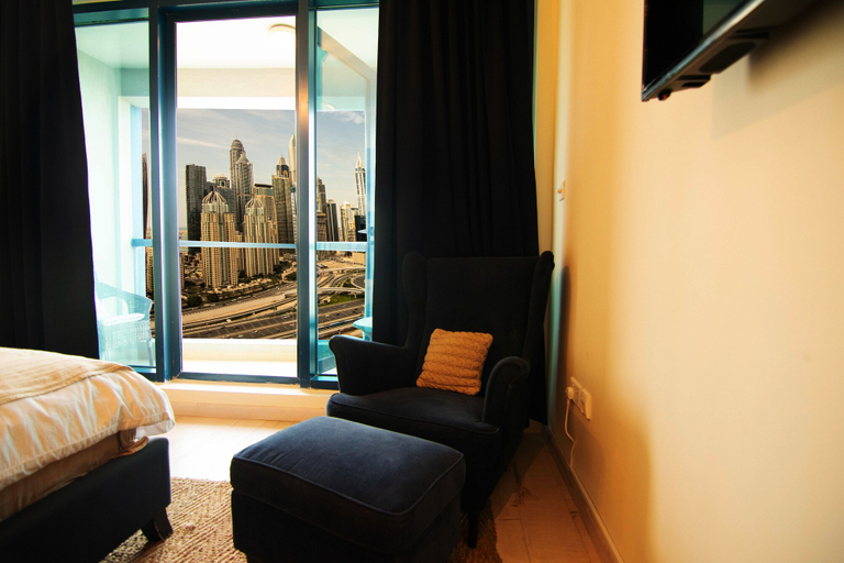Bedroom 2, Lux BnB I X1 Tower I Golf Course & Sea Views, Dubai
