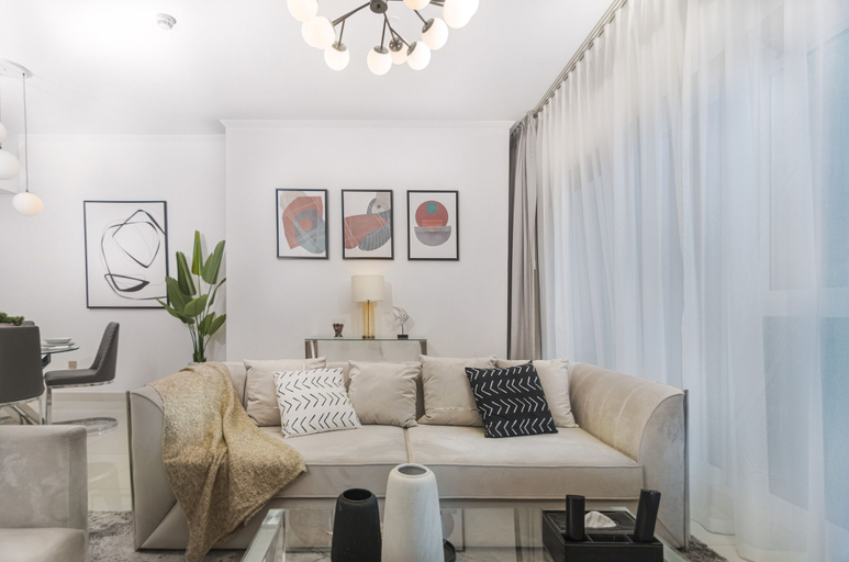 Living area 2, OSKENA Homes-Damac Heights Two Bedroom, Dubai