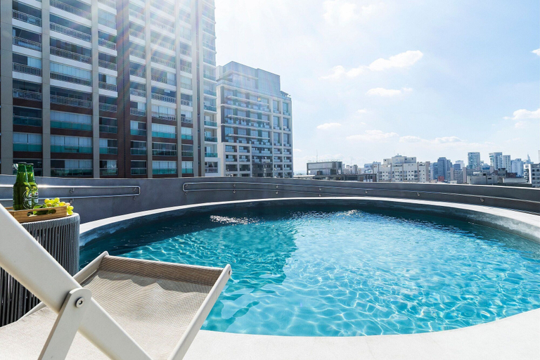 Sport & Beauty 3, Apartamento moderno com piscina e AC, São Paulo