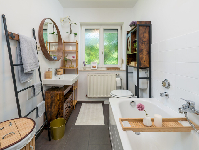 Bathroom 2, 2OG M 65m2 2-Zimmer Wohnung, Berchtesgadener Land