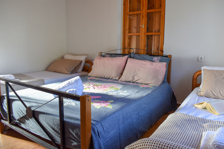 Bedroom 3, Stone Residence With Sea Views Near the Beach, Peloponnese