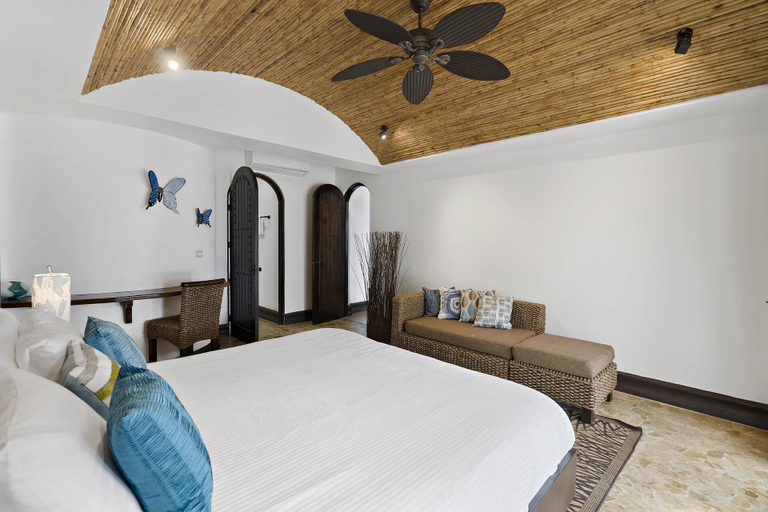 Bedroom 2, Dreamy Spanish-Style Villa with Sweeping Ocean Views, Elegant Nautical Design & Giant Infinity Pool, Santa Cruz