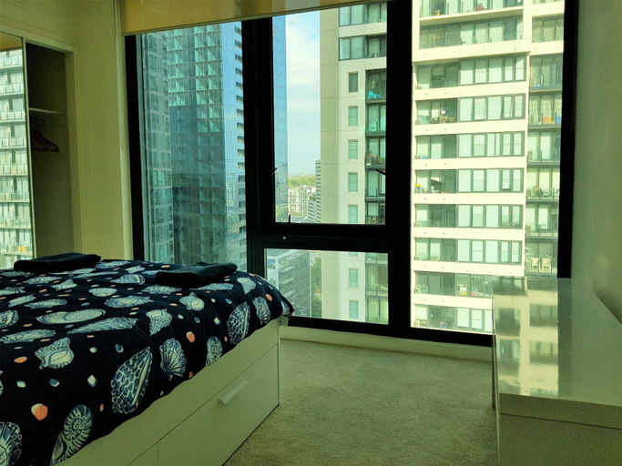 Bedroom 2, ReadySet Apartments Southbank One, Melbourne