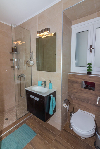 Bathroom, Stylish Summer Home with Gardens, Near the Beach, Crete