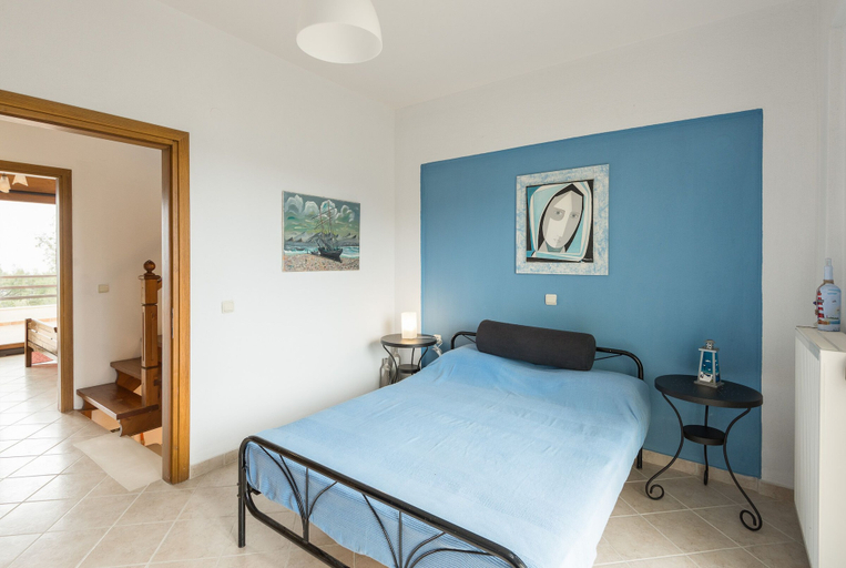 Bedroom 2, Beachside Haven, Poolside Serenity & Sunset Magic, Central Macedonia