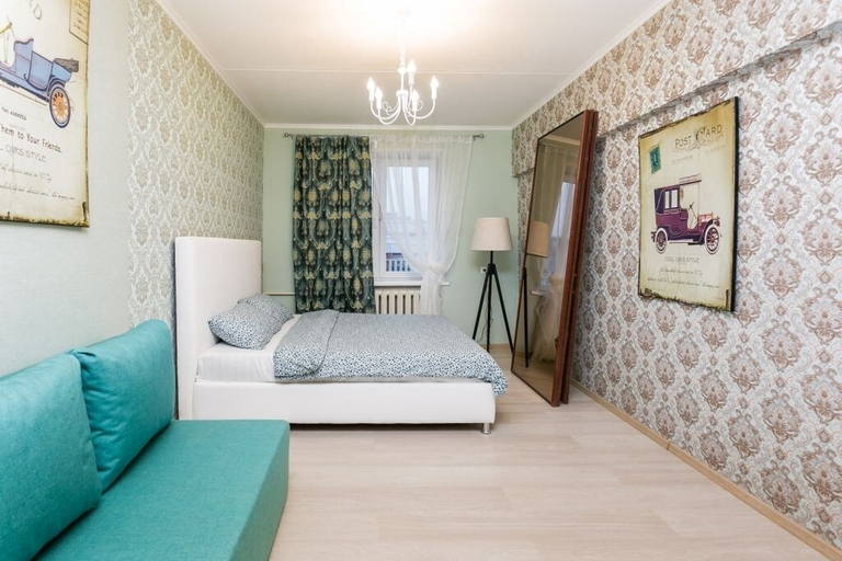 Bedroom, Apartment on Krasnoprudnaya 1, Central