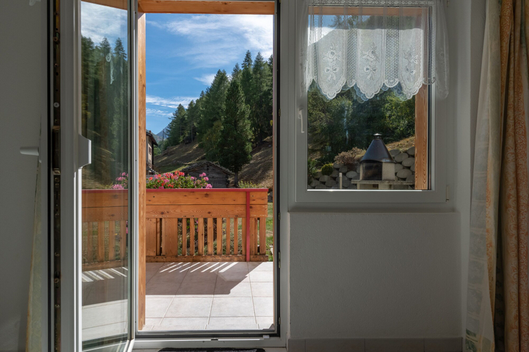 Garden view, Ferienhaus Piccolo, Saas-Grund, Visp