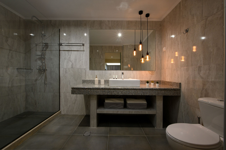 Bathroom 4, Potamaki Beach Hotel, Ionian Islands