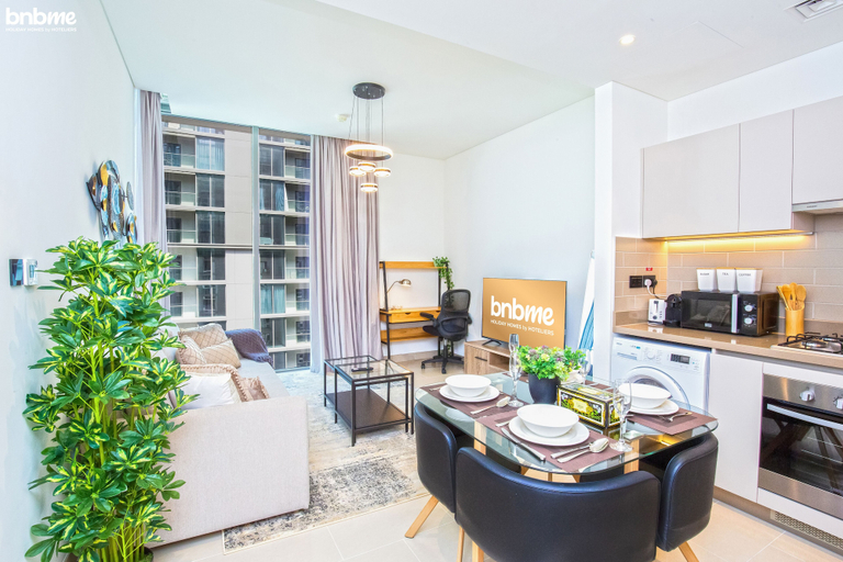 Dining room, bnbme | Sobha Creek Vistas | 1 BDR, Dubai