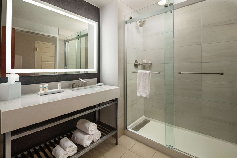 Bathroom 4, Hilton Charlotte Airport, Mecklenburg