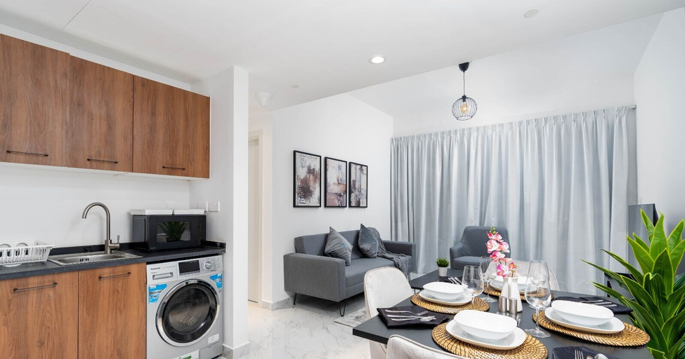 Private kitchen 3, Modern Studio in Oasis -607, Abu Dhabi City