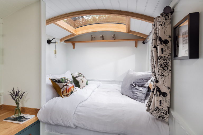 Bedroom 2, The Wriggly Tin & Baa Spa at Tregoose Old Mill, Cornwall