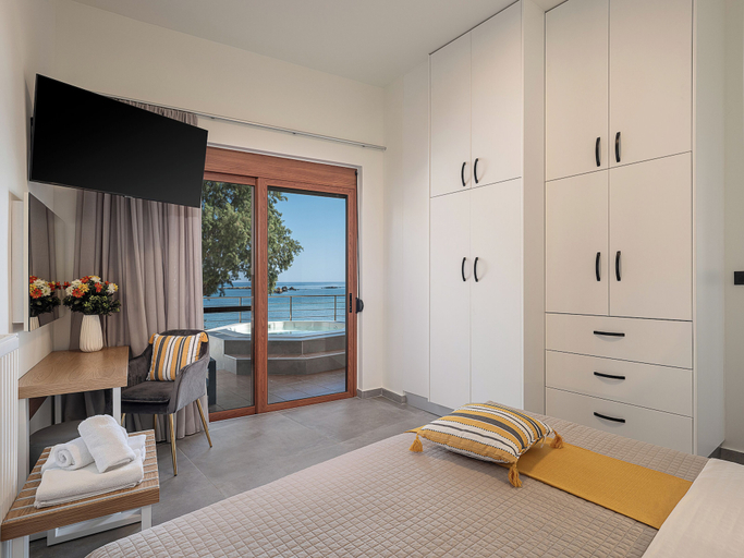 Bedroom 2, Elia Seaside Deluxe Apartment, Crete