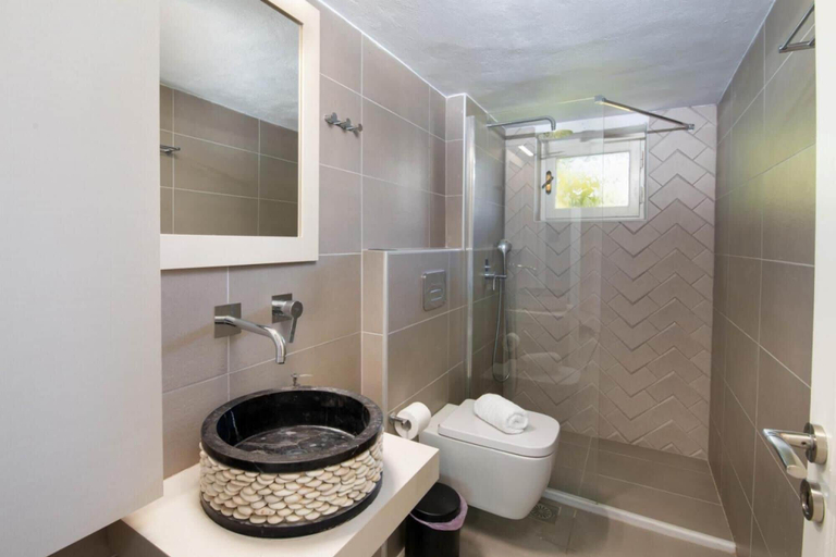 Bathroom 4, Villa Nefeli Large Private Pool Walk to Beach Sea Views A C Wifi Car Not Required - 2295, Ionian Islands