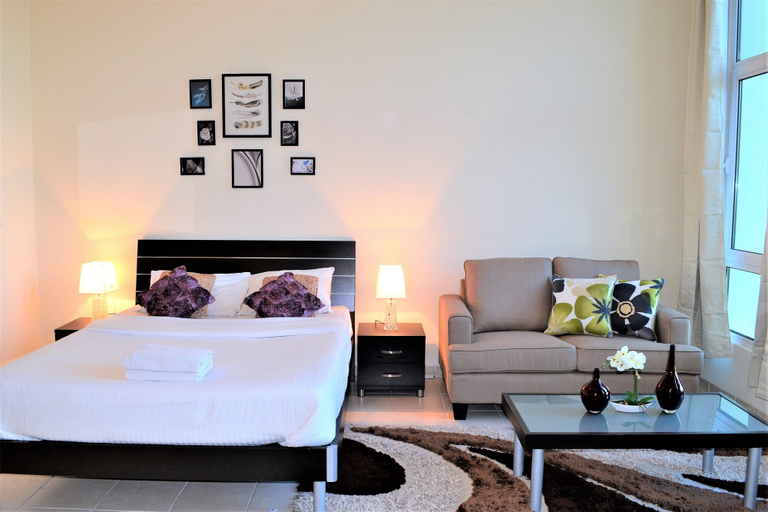 Bedroom 2, MCLN - Spacious Furnished Studio, Dubai
