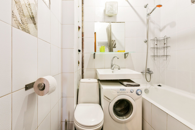 Bathroom, MaxRealty24 Baltijskaya 6 k 3, North-Western