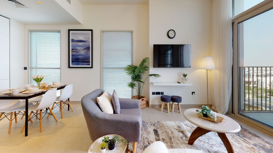 Living area 3, SuperHost - High-End apartment With Burj Khalifa Glimpse, Dubai